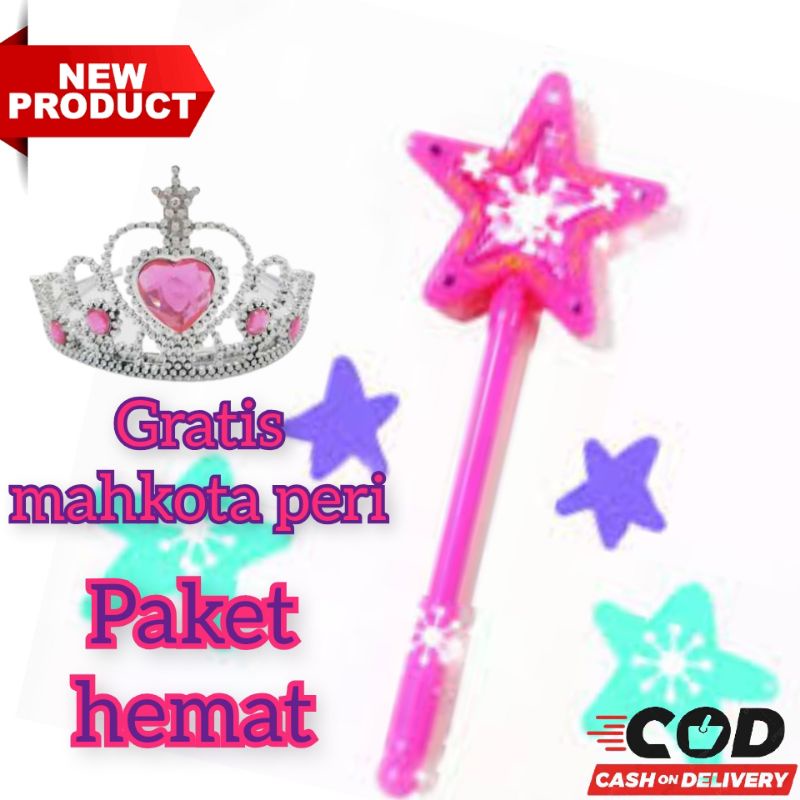 Mainan Stik Peri - Tongkat Peri / Mahkota Peri Anak Perempuan