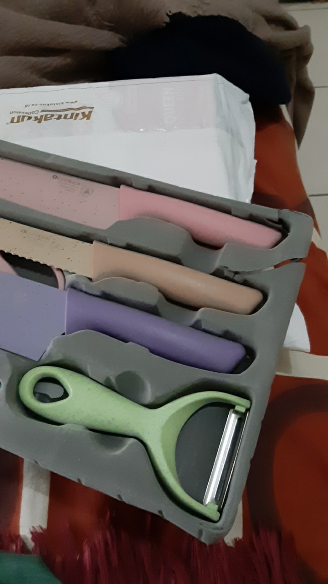 Pisau Set Evcrierh Stainless Anti Lengket Set 6 In 1