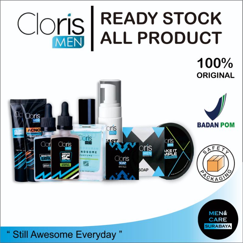 ClorisMen Cloris Skincare For Men Pembersih Pencerah Wajah Muka Pria Brightening Acne