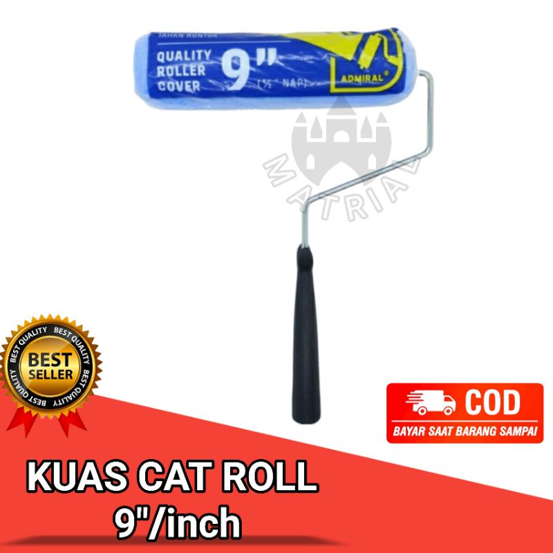 Kuas Roll Cat Copot 9 inch Admiral kuas cat copot busa kuas rol copot kuas rol busa Murah
