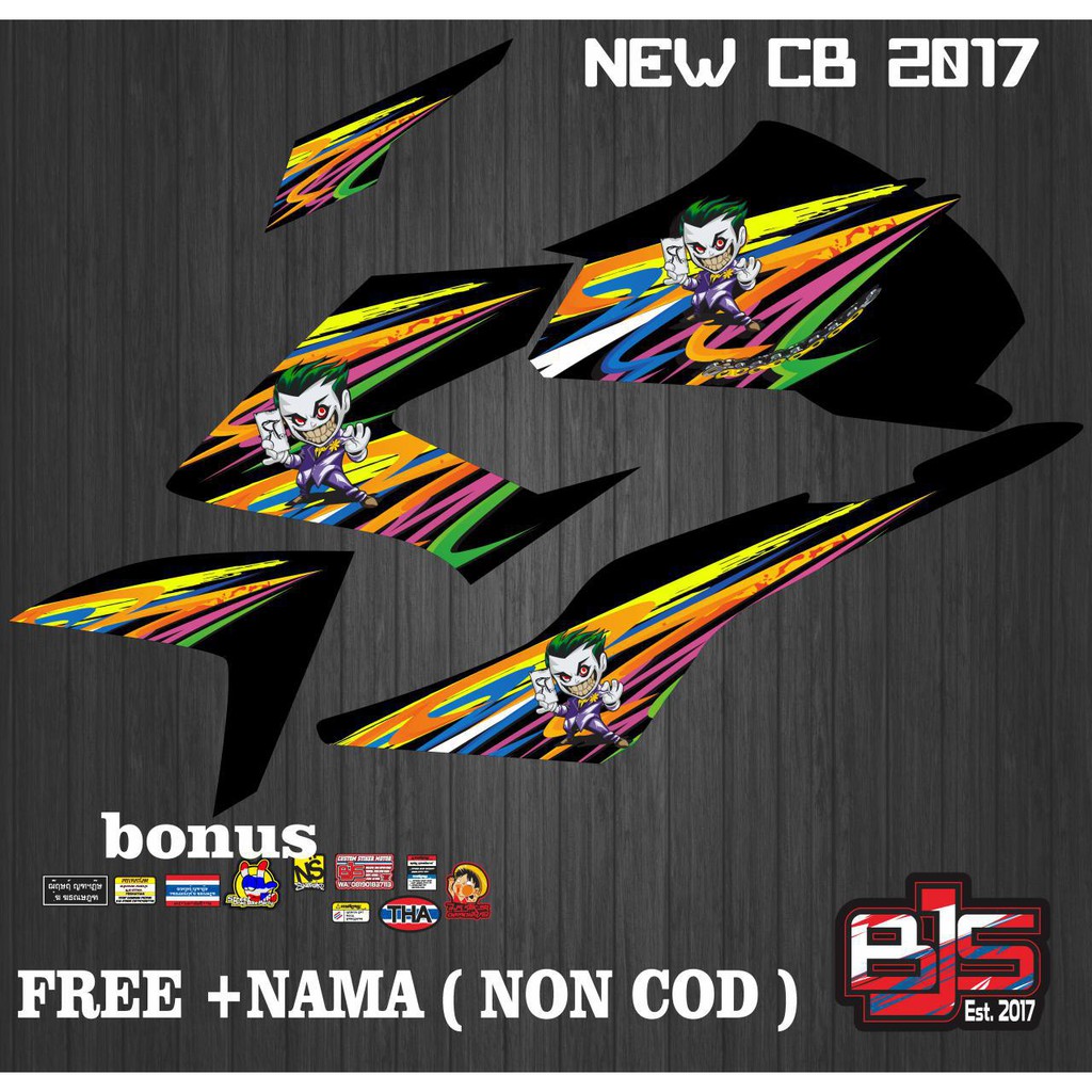 Striping cb150R 2017 - Stiker Decal old cb 150R joker
