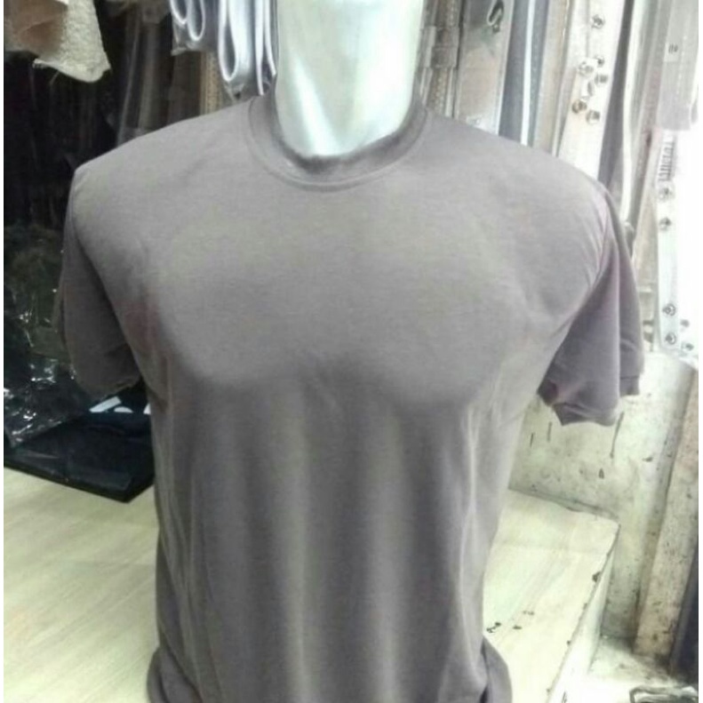 Kaos Polos Coklat Daleman Polisi / Satpam