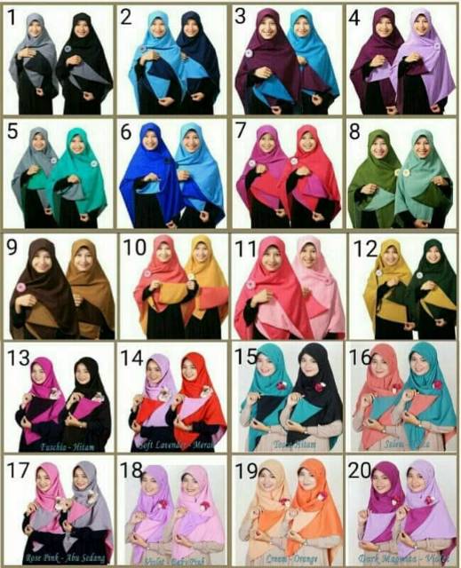 PROMO Kerudung Jilbab Segiempat Hycon Pollycotton Bolbal Sifon Arab Silky Bella Square 115 130 150