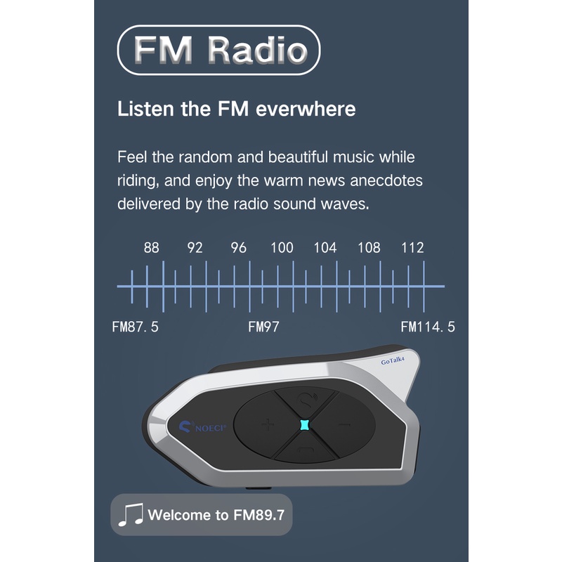 NOECI GoTalk 4 Bluetooth Intercom Helm Gotalk4 Alternatif Ejeas Q7 V6 PRO-6