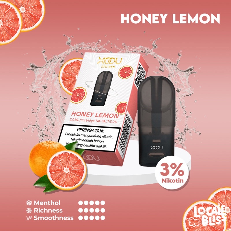 [RELX Infinity &amp; Essential ] XOOU Mint Flavour Catridge Pods Pro Honey lemon