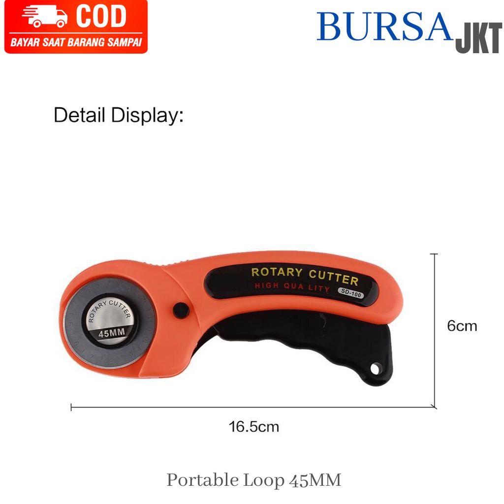 

ROTARY ROLLER CUTTER 360 MATA PISAU 45 MM UNTUK POTONG KERTAS KERAJINAN DAN JAHIT
