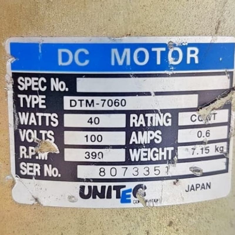 Generator DC motor DTM 70-60 40W low Rpm high Voltage