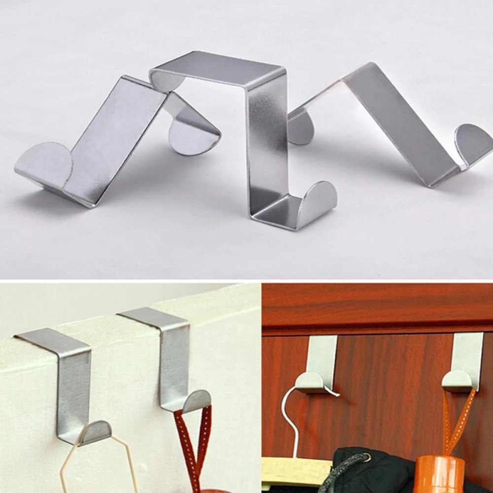 Hanger Gantungan Pintu Stainless Steel 1 PCS - Multi-Color Silver Atas Pintu