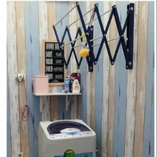 JD 76 Jemuran Dinding Minimalis Fortuna Tempel Dinding Tembok