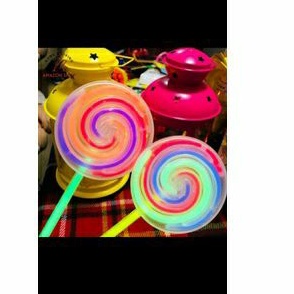 Mainan Anak Glow Stick Lollipop Stik Tongkat Candy bisa Nyala dalam Gelap DIY Keren