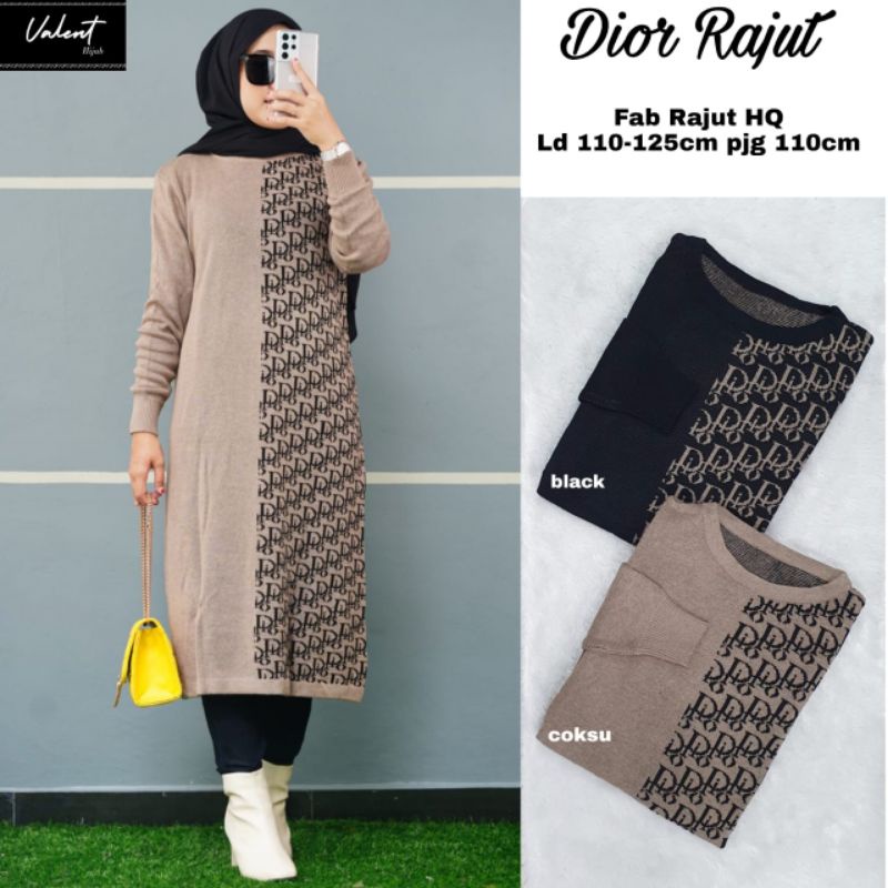 baju wanita tunik rajut import