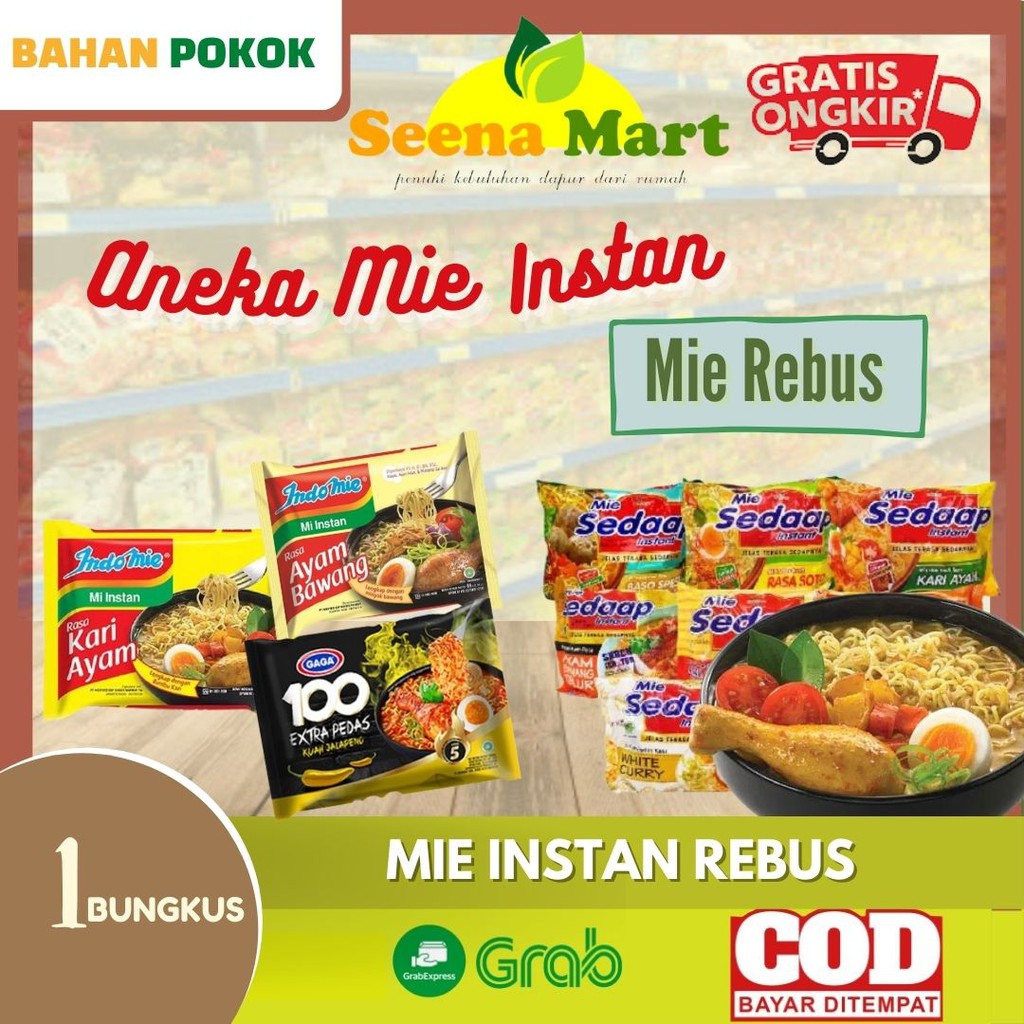 

Mie Instan MI Instan Indomie Sedap Gaga Abc Mie Rebus Kari Ayam Soto Mie Ecer Per Bungkus