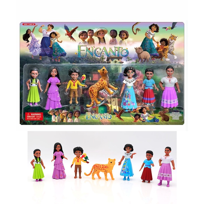 7pcs / Set Mainan Action Figure Karakter Keluarga Madrigal Encanto Mirabel Dengan Kotak Untuk Anak Laki-Laki Dan Perempuan