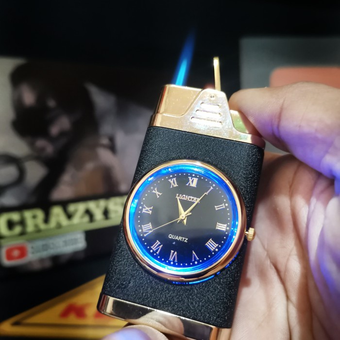 Premium Korek Exsclusive jam 11123 / Korek Jam / Jam Korek - BLACK Terbatas