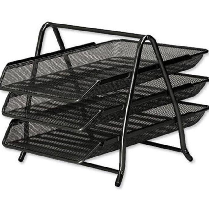 

BANTING HARGA Document Tray/Rak Susun/Letter Tray/Bak surat Besi 3 Susun Vtec