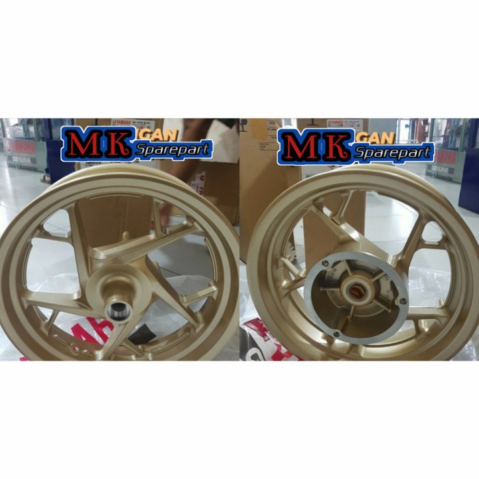 VELEG, VELG XMAX, X MAX 1 SET DEPAN BELAKANG GOLD ORIGINAL YAMAHA