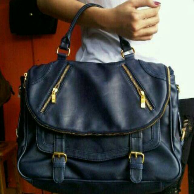 Tas ZARA postman import leather
