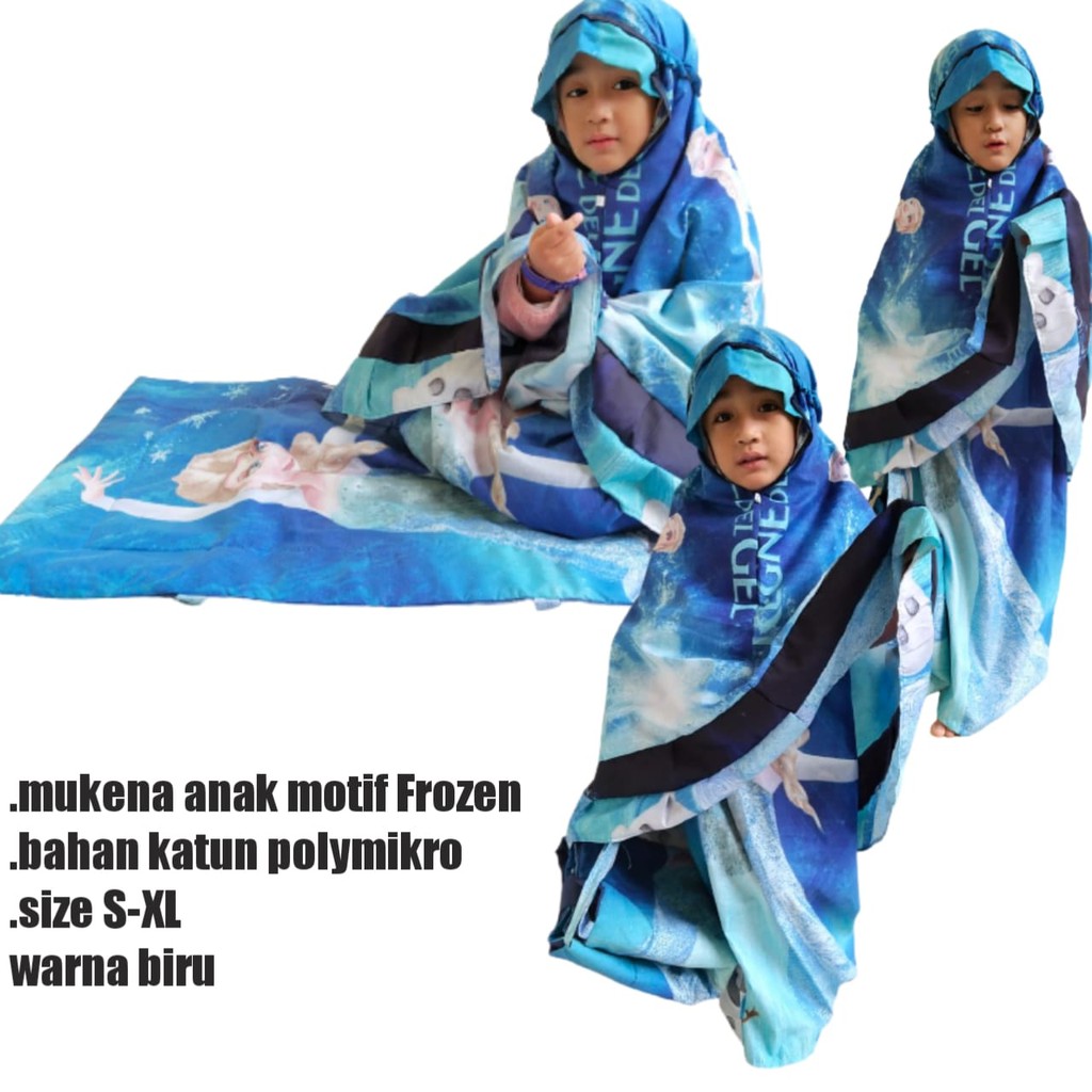 Mukena Anak Frozen Super/Tas Tebal bahan katun/ bahan berkualitas dan bisa bayar ditempat/COD