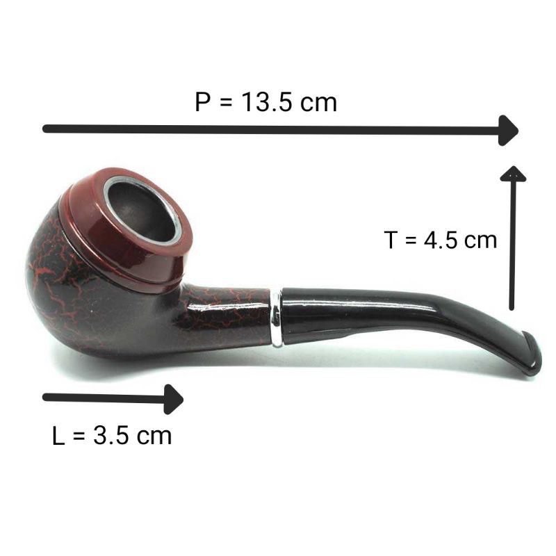 Pipa Cangklong Klasik Model Kayu Premium / Smoking Pipe Tobbaco