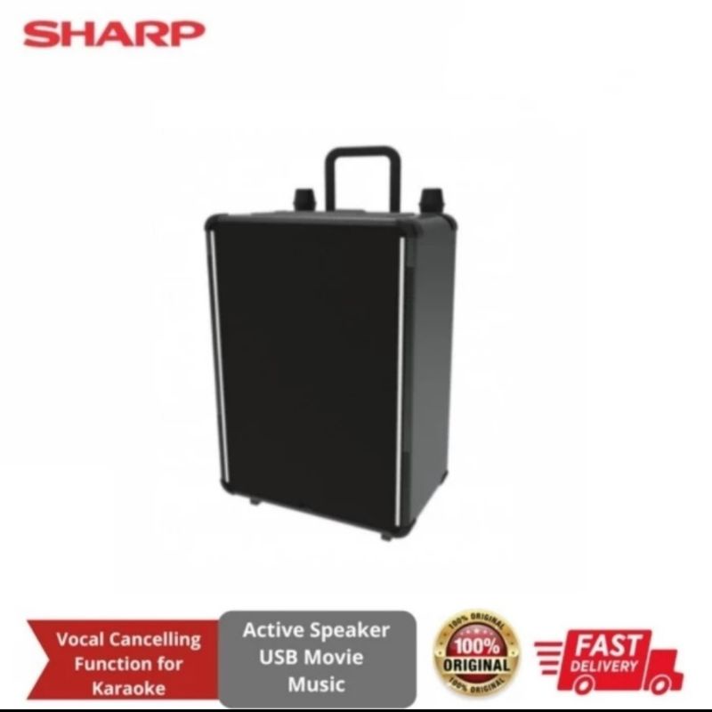 SHARP SPEAKER AKTIF CBOX TRB12CBL KARAOKE CBOX-TRB12CBL - free mic