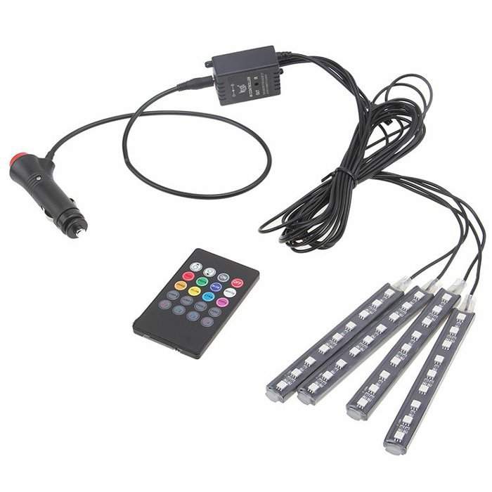 Lampu RGB Musik Kolong Dashboard - LED Red Green Blue Remote Music Con - RGB