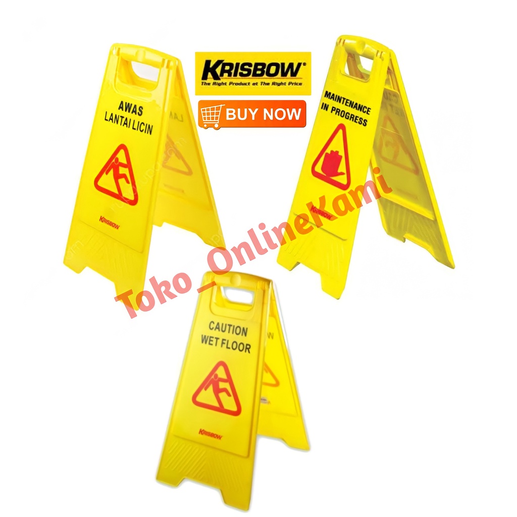 KRISBOW FLOOR SIGN /Awas lantai Licin / Caution Wet Floor/ Maintenance In Progress