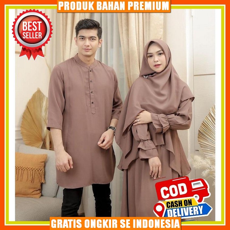 Baju Couple Pasangan Suami Istri Tunangan Kondangan Terlaris Terbaru Ukuran Xl Sabiya Couple Gamis C