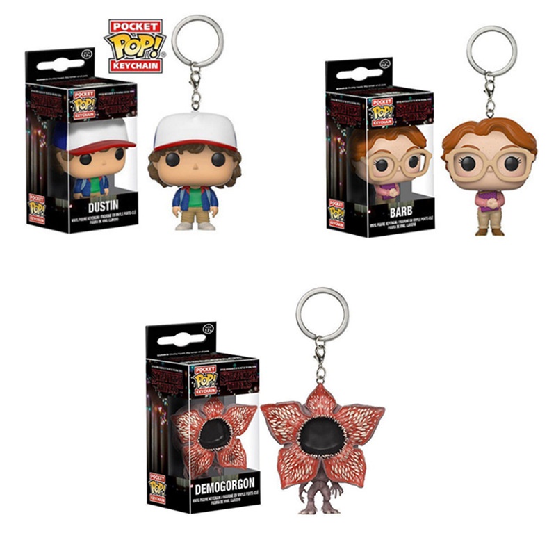 Gantungan Kunci Action Figure Stranger Things Eleven With Eggos Demogorgon Bahan Vinyl Untuk Hadiah Anak