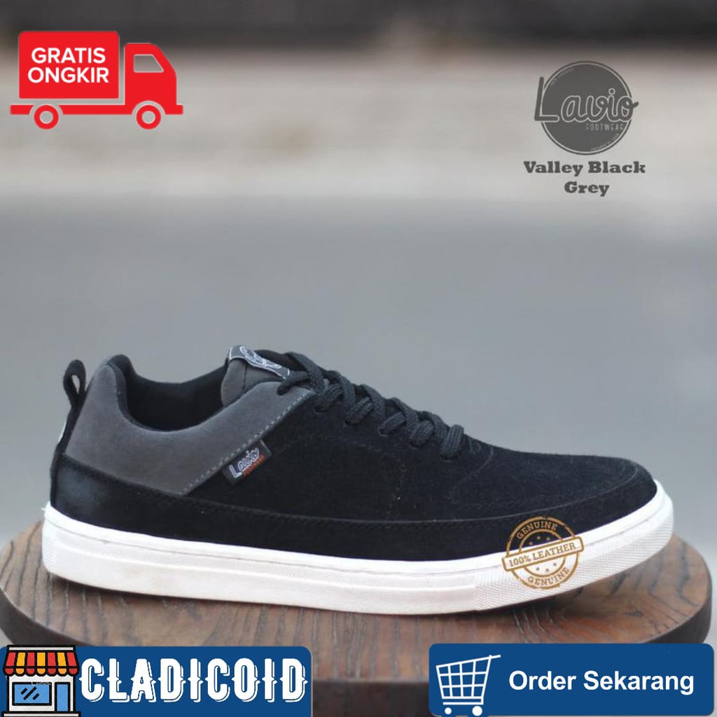 SEPATU SNEAKERS PRIA KULIT ASLI PREMIUM LAVIO VALLEY ORIGINAL SNEAKERS SANTAI OUTDOUR, JALAN