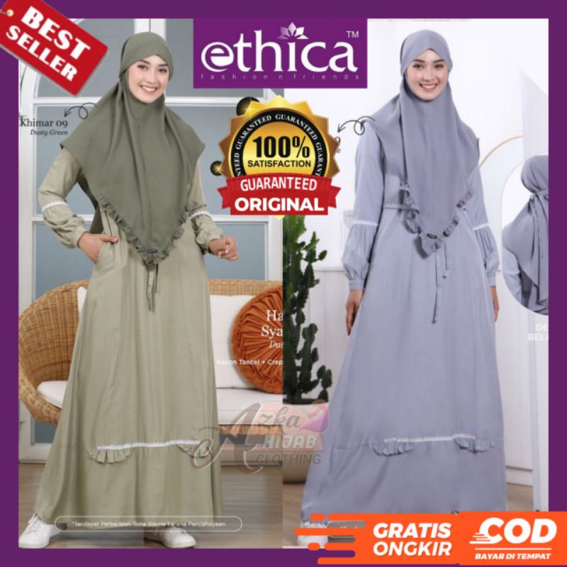 ETHICA GAMIS SET KHIMAR TERBARU / BAJU GAMIS TERBARU 2021 / HANAMI SYARI 04 / BAJU GAMIS SYARI TERBA