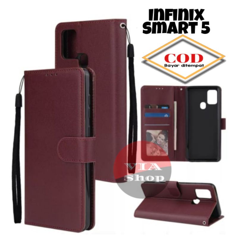 SARUNG DOMPET HP INFINIX SMART 5 / WALLET FLIP CASE LEATHER FOR INFINIX SMART 5