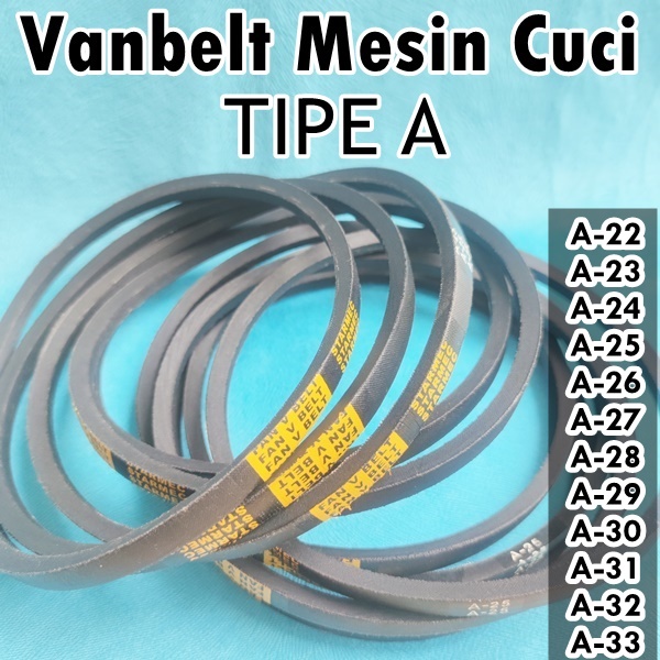 Vanbelt Size A Mesin Cuci Multi Fanbel Pambel Fanbelt Fan V Belt VBelt Mesin Cuci Multi A 22 23 24 25 26 27 28 29 30 31 32 33