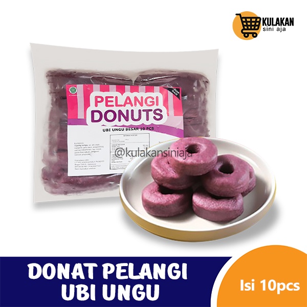 

Donat Pelangi Ubi Ungu Besar isi 10 Pcs