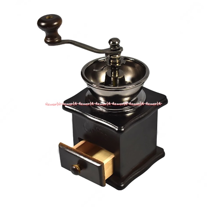 Krishome Coffee Grinder Penggiling Biji Kopi Manual Model Klasik Bisa Gilingan Kasar Halus Bahan Kayu Model Di Putar Kris Home Classic