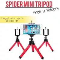 Mini Tripod Spider Holder U Medium Hp Kamera Mobile Phone Travel Vlog Blogger Blog Narsis Travelling