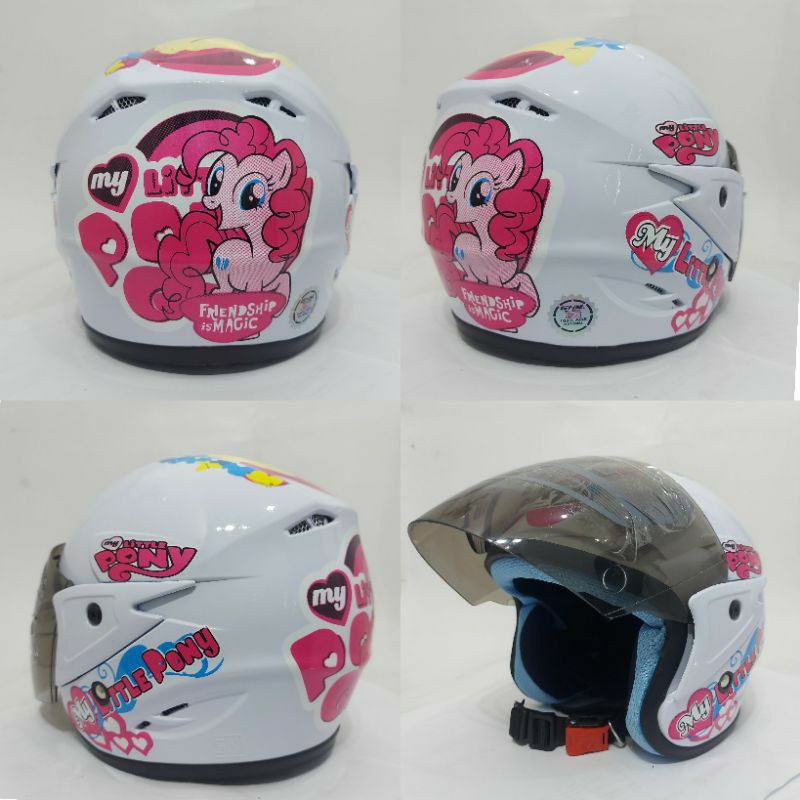 Helm Anak Sky Kuda Pony /Little Pony Usia 3-9 Tahun Karakter Cewe