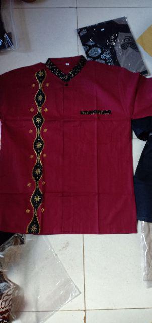 Nailo Batik Hrb026 Kenongo Kemeja Tosca Pendek Pekalongan Padi M L Xl Sogan Tulis Halus Kemeja Batik