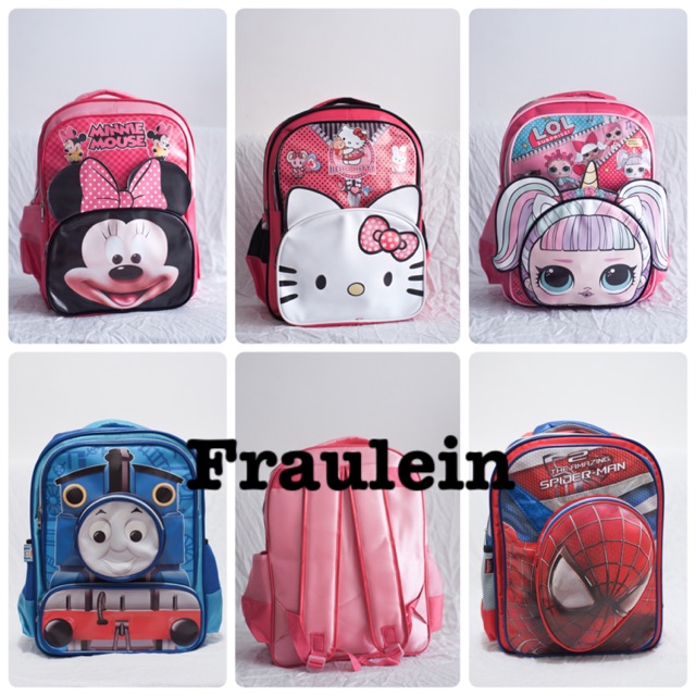 Tas Ransel SD KEPALA LOL / Spiderman/ Thomas