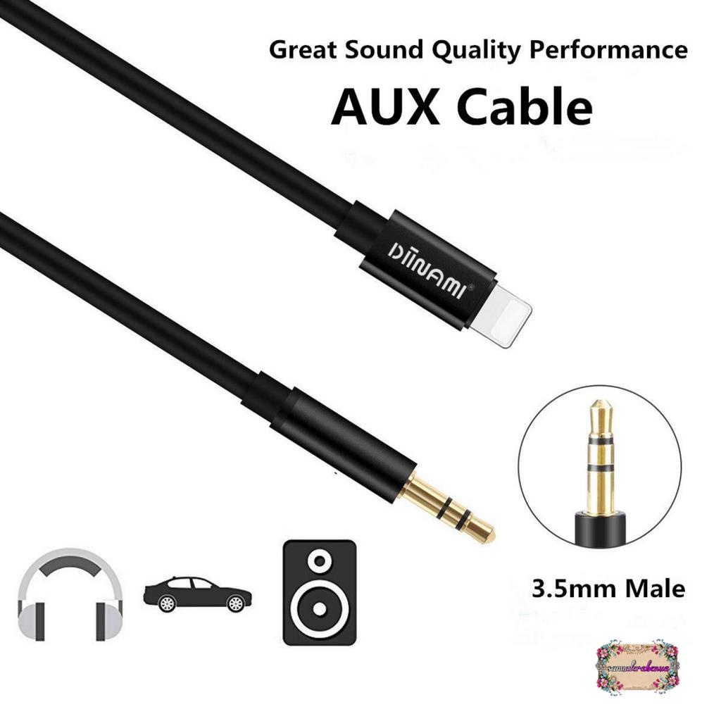 DIINAMI kabel iphone Lightning to aux 3.5mm Type C To Jack 3.5MM Premium Nylon kabel Audio SB5389