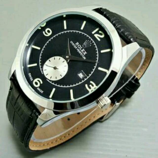 Jam Tangan Rolex Pria Chrono Detik Tanggal Aktif