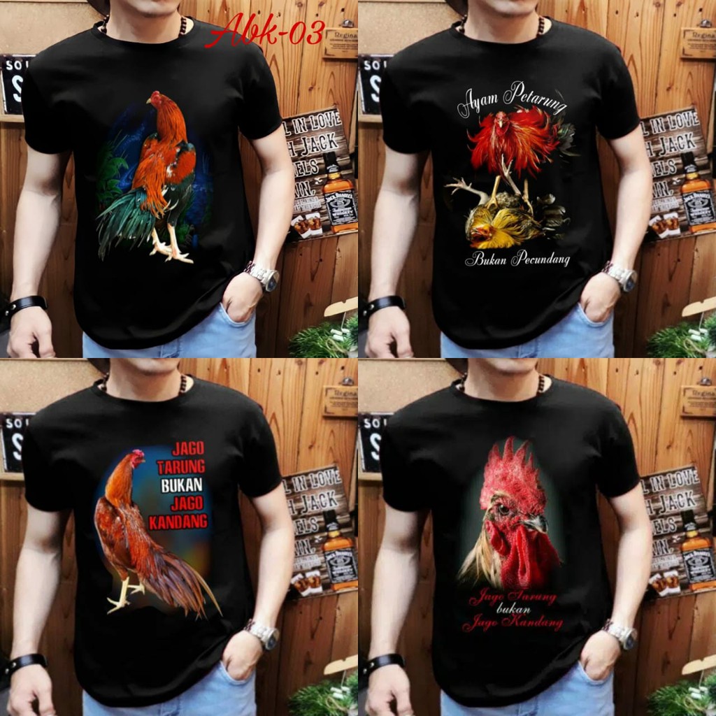 Kaos Distro Lengan Pendek / Motif Gambar Campur / Shalch Trendy