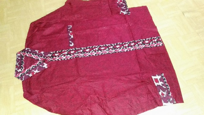 Gamis Couple Keluarga Jumbo Megamendung Merah | Batik Merah