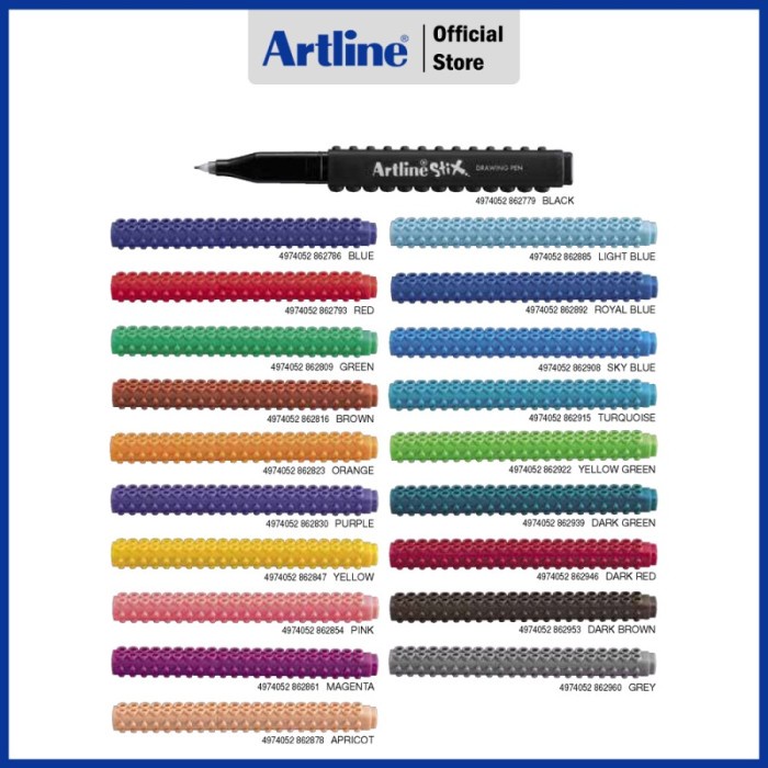 

Pendrawing- Pulpen Artline Stix Drawing Pen Etx-200 - Black -Drawing-Pen.