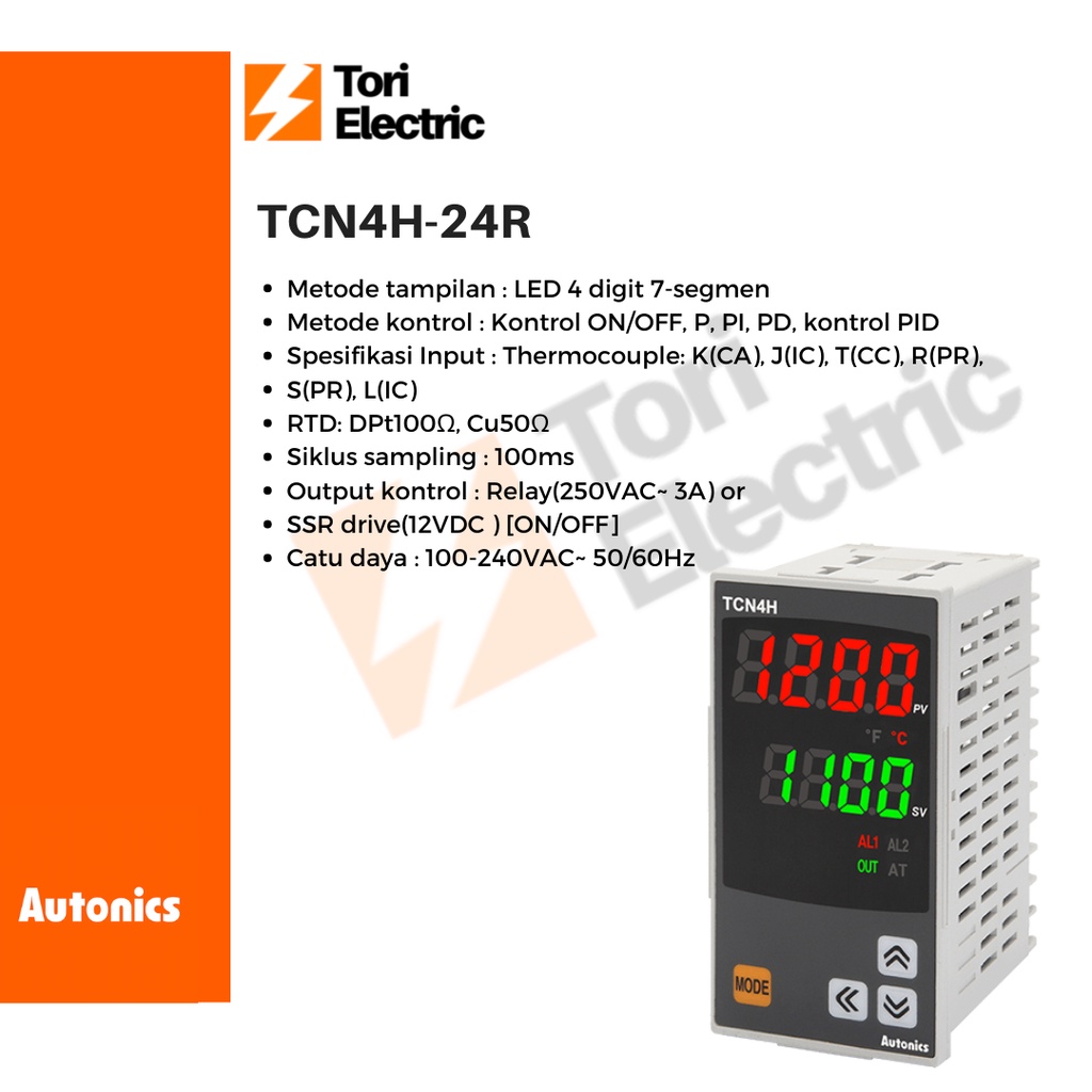 AUTONICS TEMPERATURE CONTROLLER TCN4H 24R TCN4H-24R 100% ORI