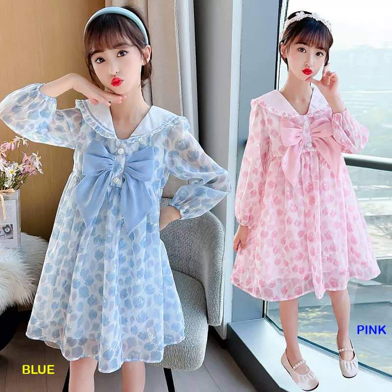 Dress Anak Perempuan Ribbon Full Flower