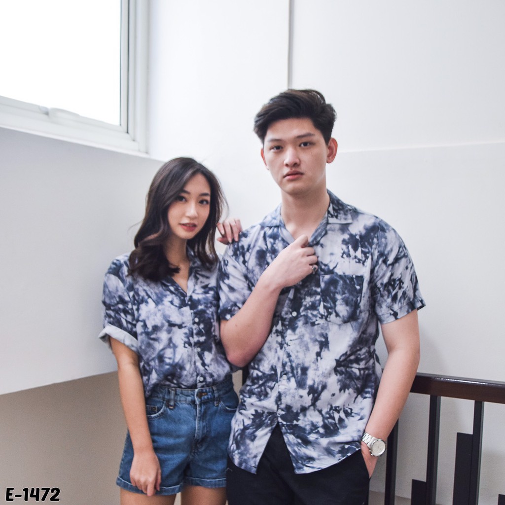 Mensfashionhouse Baju Kemeja Tie Dye Pria Lengan Pendek Kasual Murah Limited Edition