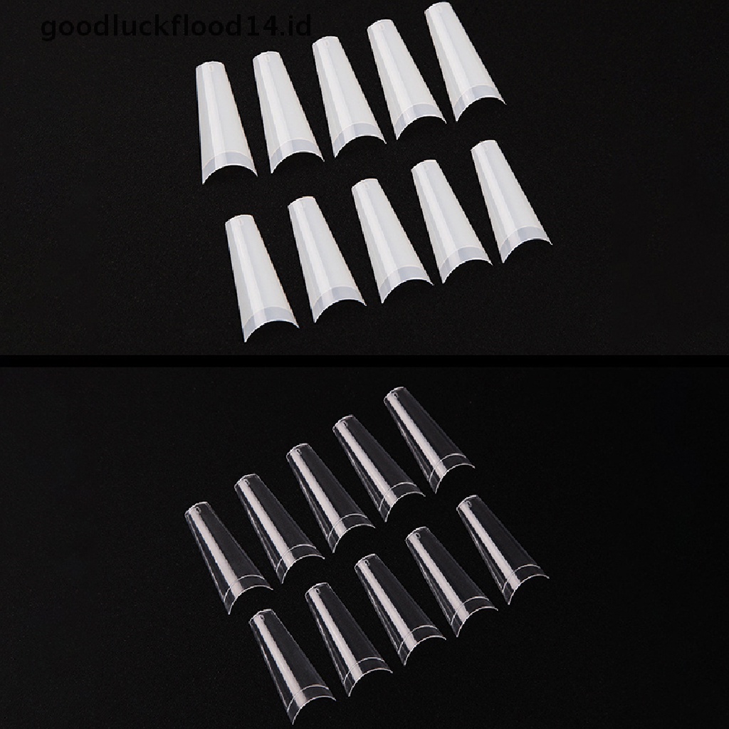 [OOID] 500pcs/Bag XXL Extra Long Coffin Nail Tips Half Cover Press Clear Fake Nails ID