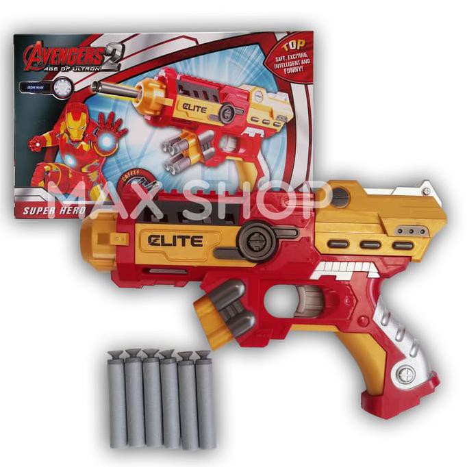 Nerf Gun Soft Bullet Blaster Ironman / Senjata Ironman / Avenger