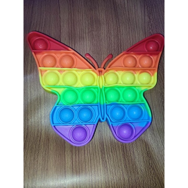 《READY STOCK 50+ JENIS》 Mainan Anak Pop it Fidget Unicorn Rainbow Versi 1-Butterfly berlogo