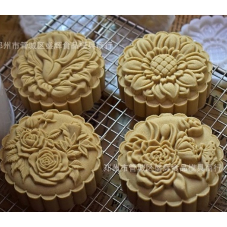 Cetakan Kue Bulan Moon Cake MoonCake Press Mold 125gr Cetakan Nastar